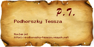 Podhorszky Tessza névjegykártya